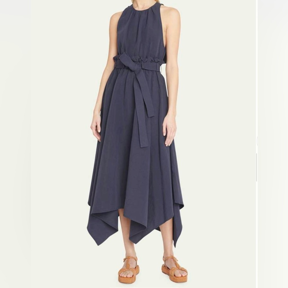 ULLA JOHNSON farah midi dress in midnight Sz 8